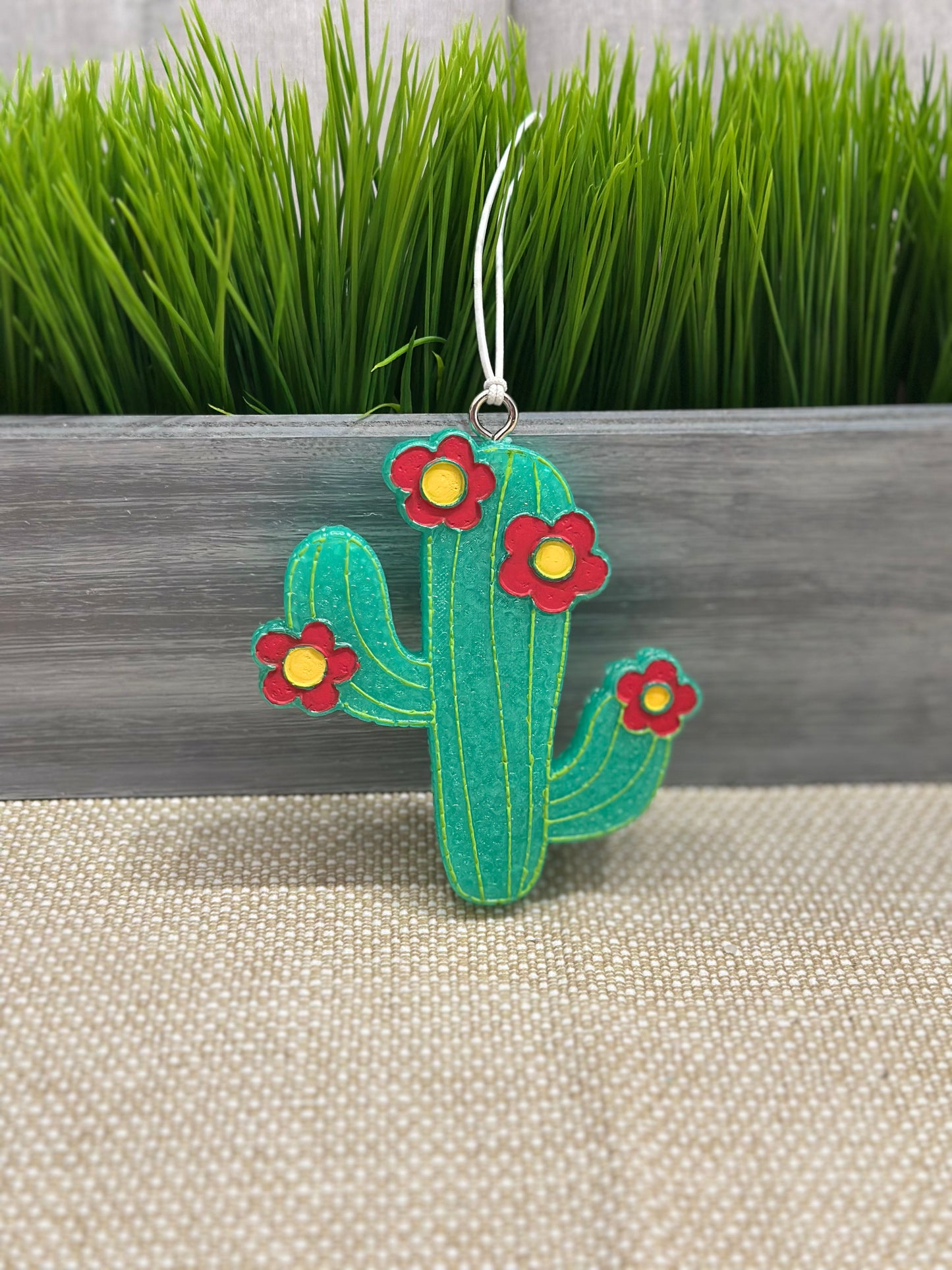 Cactus in Bloom Car Freshie