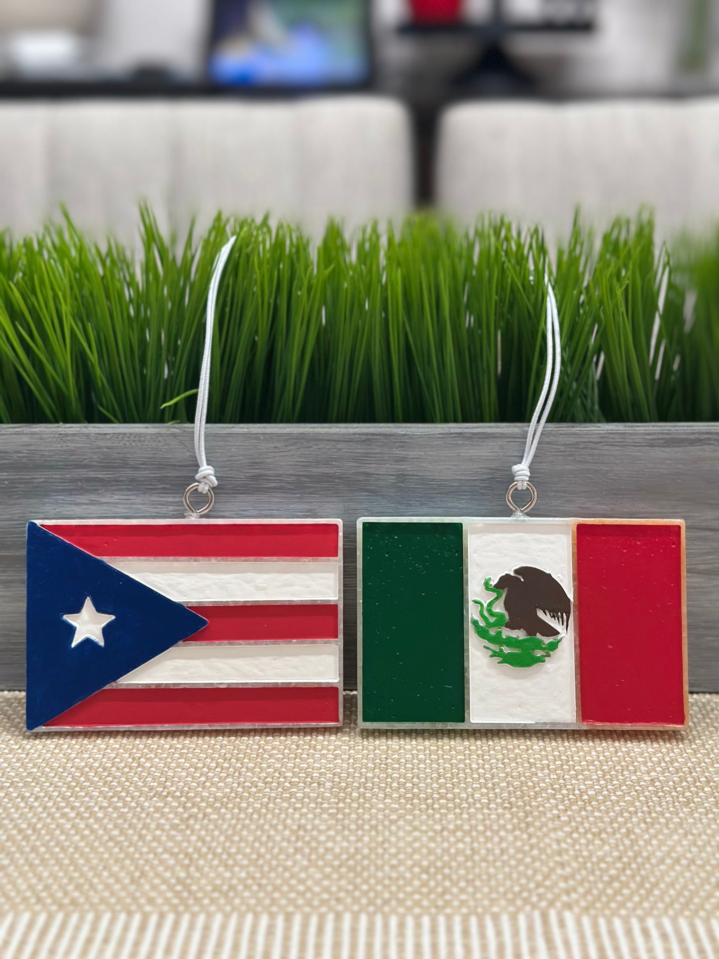 Hispanic Flags Car Freshies