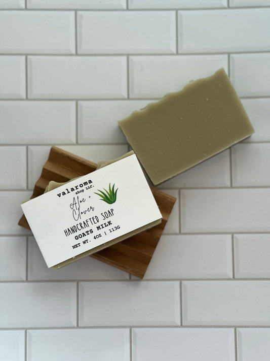 Aloe + Clover Goats Milk Soap