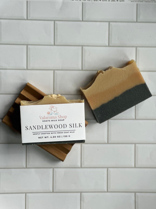 Sandalwood Silk Goats Milk Soap