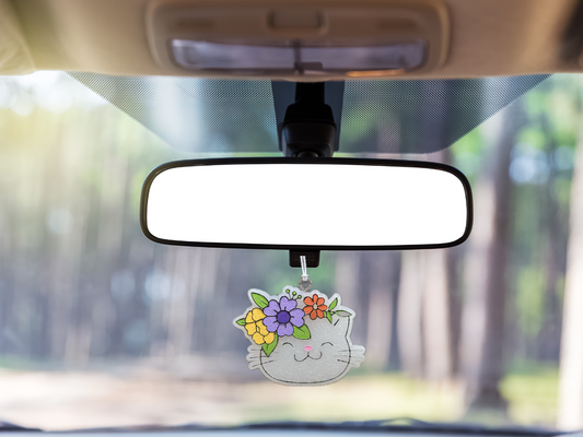 Floral Feline Car Freshie