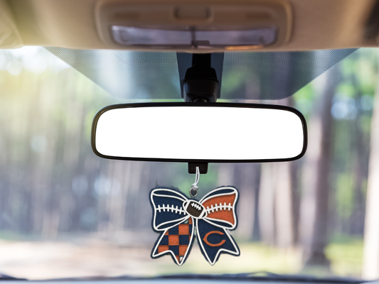 Chicago Football Bow Car Freshie