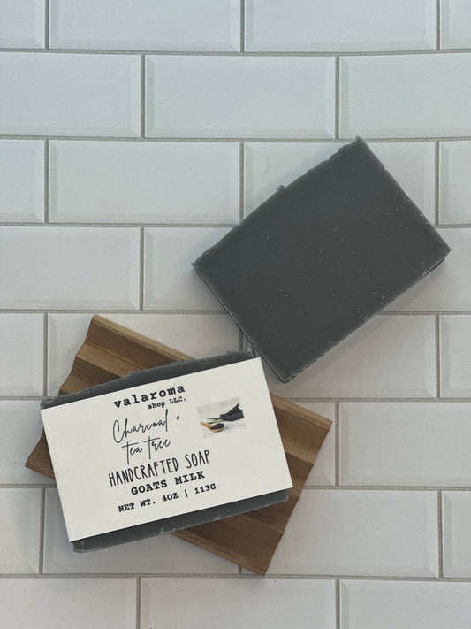 Charcoal +Tea Tree Goats Milk Soap